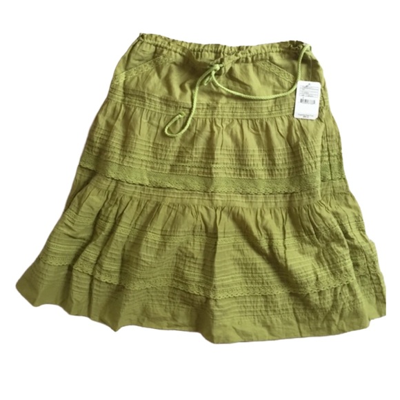 Free People Dresses & Skirts - Nwt Free people green cotton skirt drawstring 6